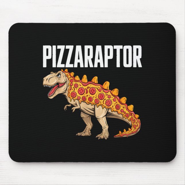 Tapis De Souris Zza T-rex Dino Fast Food Funny Zza Dinosaur  (Devant)