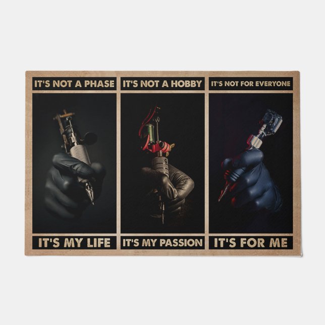 Tapis de tatouage personnalisé, fabricant de tatou (Devant)