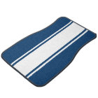 Bleu & Blanc Racer Stripe Car Mats