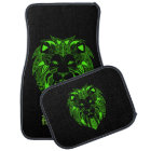 Lion vert et noir fluorescent avec texte personnal
