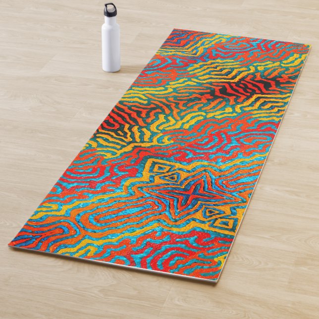 Tapis De Yoga 098 - Motif numérique Yoga Mat (En situation)
