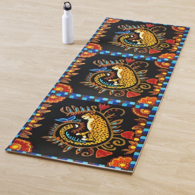 Tapis De Yoga 100 - Jaguar Yoga Mat Dormir (En situation)