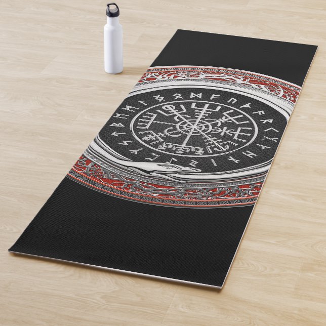 Tapis De Yoga [310] Vegvisir - Viking Silver Magic Runic Compass (En situation)