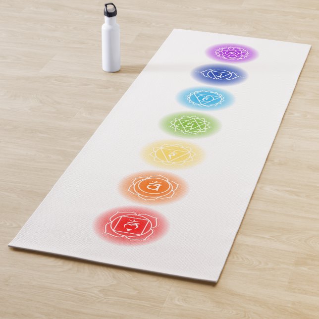 Tapis De Yoga 7 Symboles Chakra (En situation)