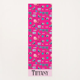 Tapis De Yoga 80s Costume Vibrant pink Retro culture pop