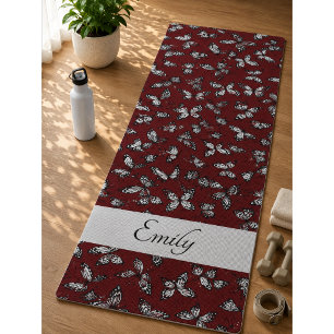 Tapis de Yoga à Motif Papillon Coloré