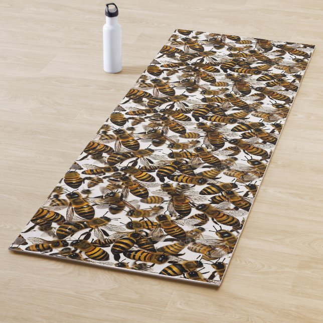 Tapis De Yoga Abeilles jaunes (En situation)