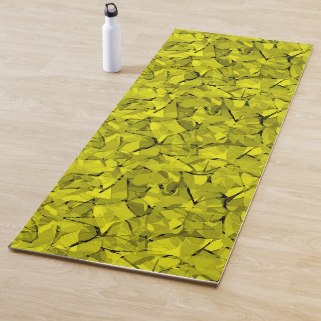 Tapis De Yoga Abstract modern mosaic crystal tile pattern print (En situation)