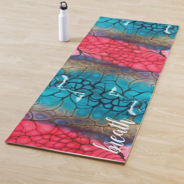 Tapis De Yoga Abstrait coloré personnalisé (En situation)