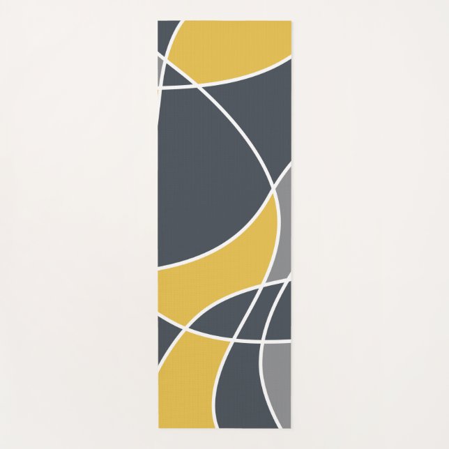 Tapis De Yoga Abstrait, moderne, géométrique, motif tendance (Devant)