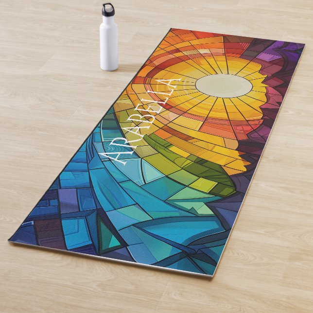 Tapis De Yoga Abstrait soleil artistique Yoga Mat (En situation)