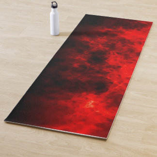 Tapis De Yoga Abstraite fumée rouge