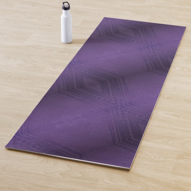 Tapis De Yoga Acceptation | Motif Boho violet écectique (En situation)