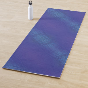 Tapis De Yoga Acceptation   Motif de Blue Indigo Violet Shibori