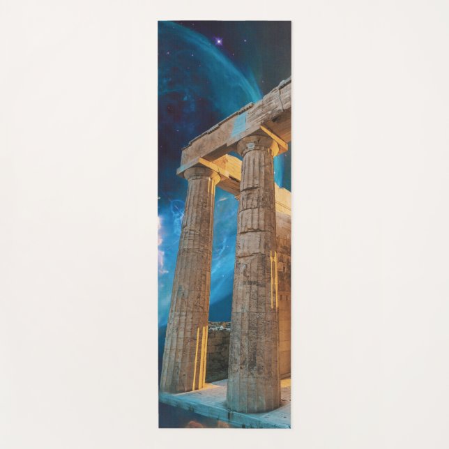 Tapis De Yoga Acropole du Parthénon La Grèce rencontre l'espace (Devant)