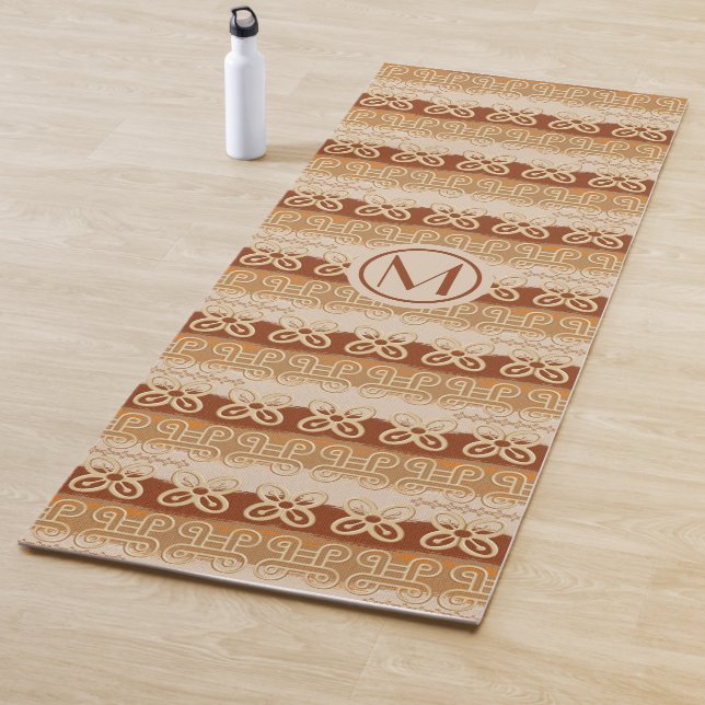 Tapis De Yoga Adinkra, une tribu africaine, motif. (En situation)
