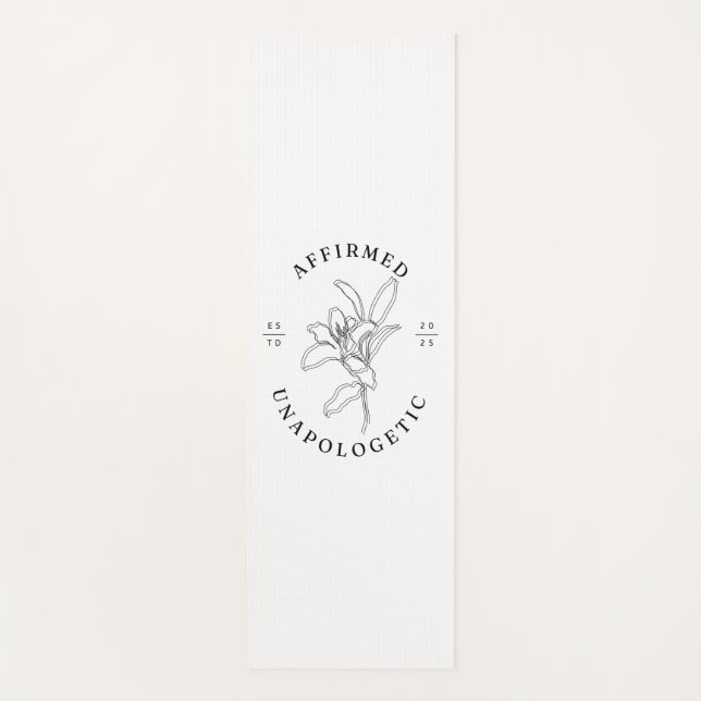 Tapis De Yoga Affirmed and Unapologetic Est 2025 (Devant)