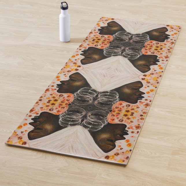 Tapis De Yoga African Beauty Yoga Mat - Jolie femme Peinture (En situation)