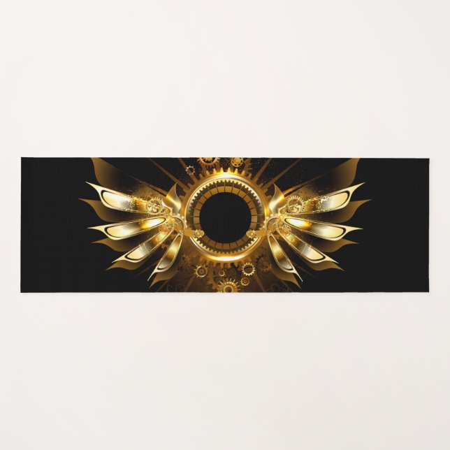 Tapis De Yoga Ailes de Steampunk (Devant (Horizontal))