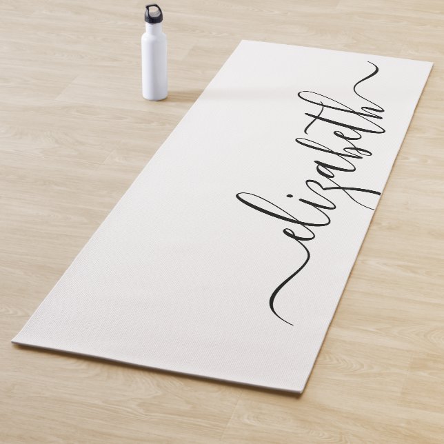 Tapis De Yoga Ajoutez votre blanc nommé d'écriture de | (En situation)