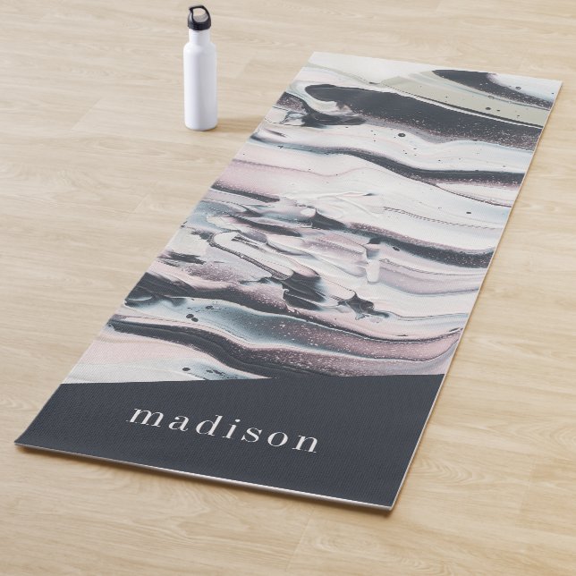 Tapis De Yoga Ajoutez votre culture | de marbrure nommée de V (En situation)
