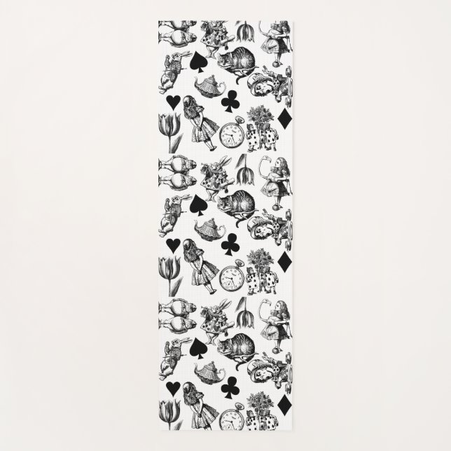 Tapis De Yoga Alice White Rabbit Wonderland Classic (Devant)