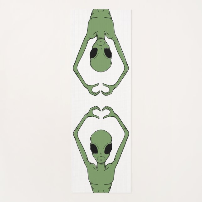 Tapis De Yoga Alien Heart Pose (Devant)