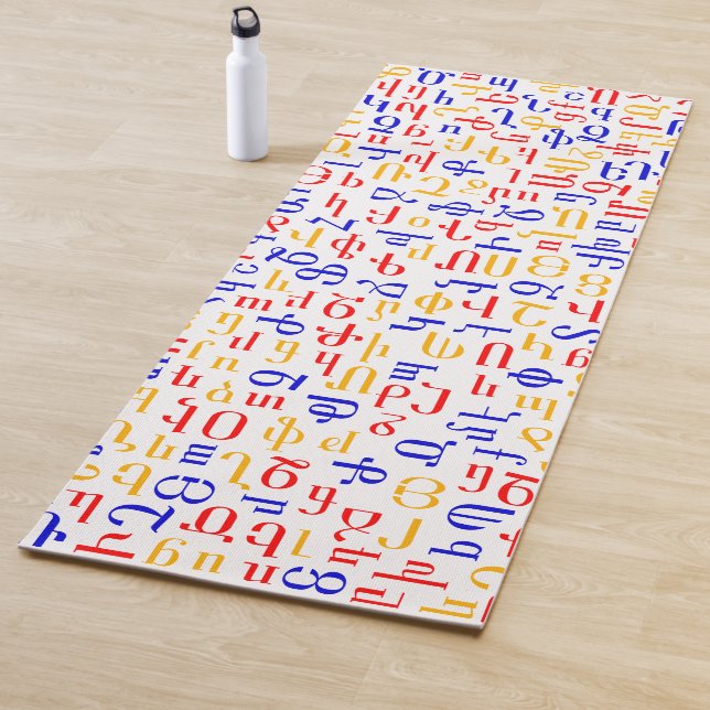 Tapis De Yoga alphabet arménien (En situation)