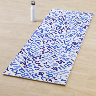Tapis De Yoga alphabet grec