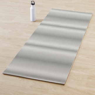 Tapis De Yoga Aluminium brossé gris argenté métallique