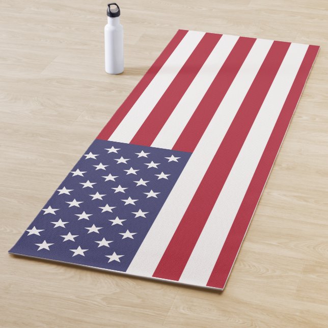 Tapis De Yoga American Flag USA Independence Day Patriotique (En situation)
