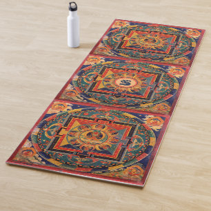 Tapis De Yoga Amitayus Mandala Thangka avec Monogram