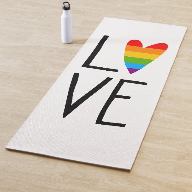 Tapis De Yoga Amour arc-en-ciel (En situation)