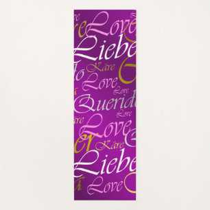 Tapis De Yoga Amour, liebe, kara, cher, käre, querido, texte, ro