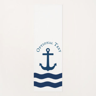 Tapis De Yoga Ancre lisse Nautique Personnalisé