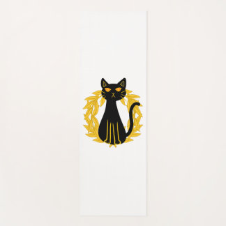 Tapis De Yoga Animaux de chat noir Horreur Enfants d'Halloween