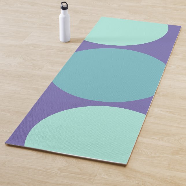 Tapis De Yoga Aqua vert et violet personnalisé (En situation)