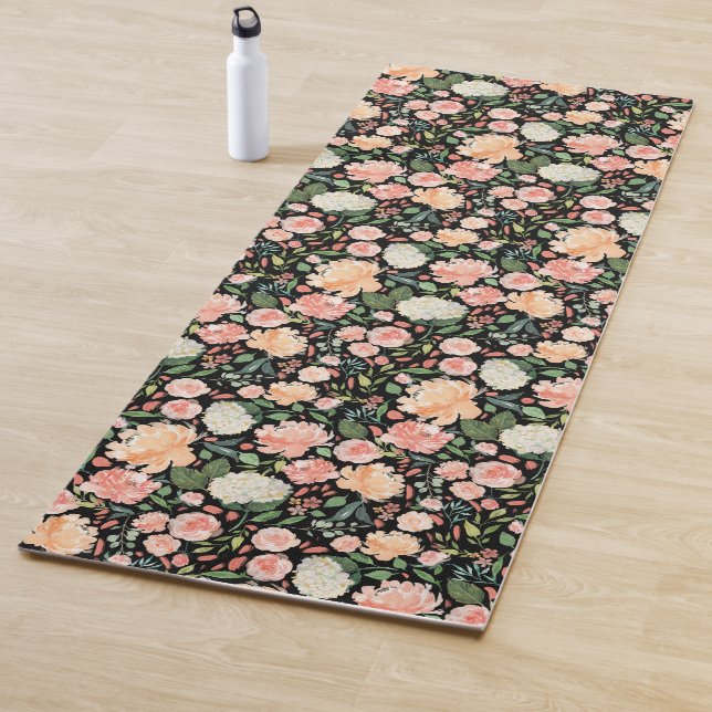 Tapis De Yoga Aquarelle florale (En situation)
