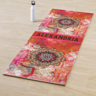Tapis De Yoga Aquarelle Mandala