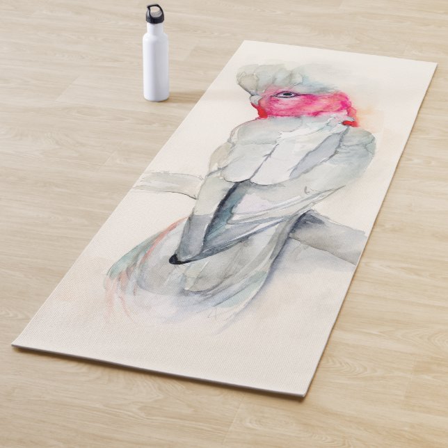 Tapis De Yoga Aquarelle Opera Cockatoo (En situation)