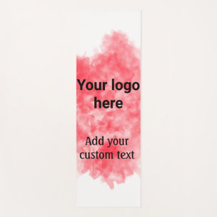 Tapis De Yoga Aquarelle rouge simple ajouter votre logo texte pe