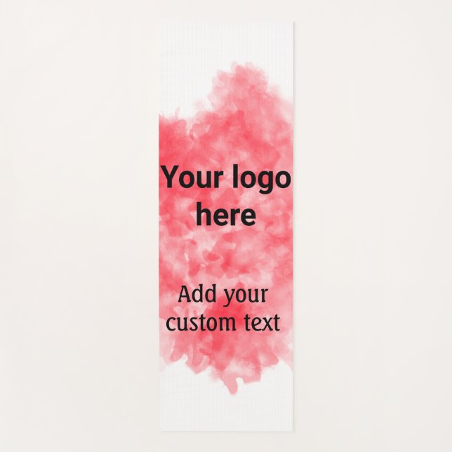 Tapis De Yoga Aquarelle rouge simple ajouter votre logo texte pe (Devant)