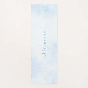 Tapis De Yoga Aquarelles Blue Sky Personnalisé