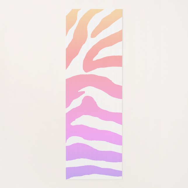 Tapis De Yoga Arc-en-ciel coloré Zebra Stripe Yoga Mat (Dos)