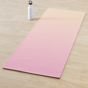 Tapis De Yoga Arrière - plan dégradé rose pâle et jaune