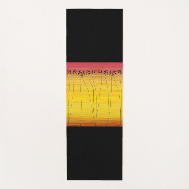 Tapis De Yoga Art africain, Cocotiers Yoga Mat (Devant)