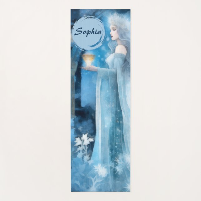 Tapis De Yoga Art de l'Imaginaire de la Reine des neiges - Déess (Devant)