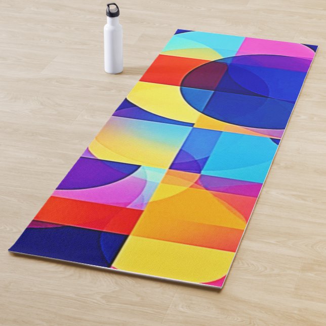Tapis De Yoga Art Dot Energy Vibrant (En situation)