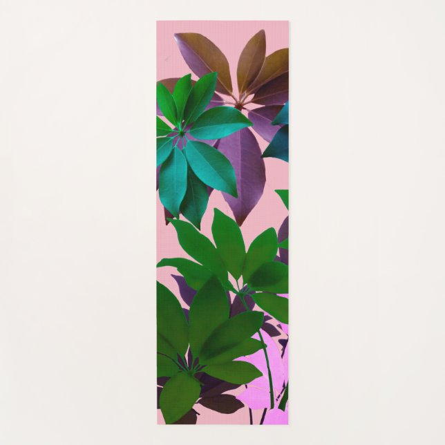Tapis De Yoga Art Feuille vert Yoga Mat (Devant)