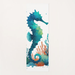 Tapis De Yoga art marin/de plage/côtier hippique